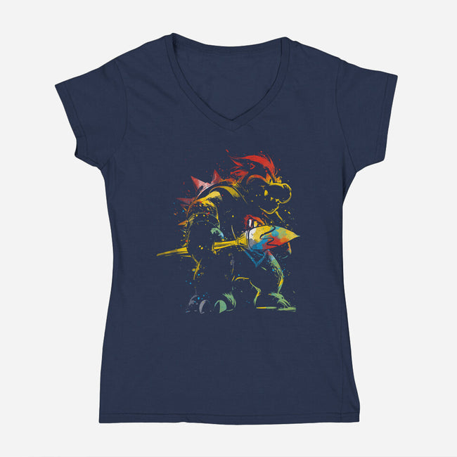 Graffiti Freak-Womens-V-Neck-Tee-kharmazero