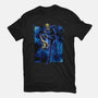 Black Leg Shadow Nebula-Womens-Fitted-Tee-Astrobot Invention