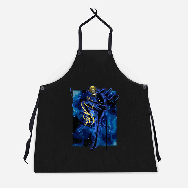 Black Leg Shadow Nebula-Unisex-Kitchen-Apron-Astrobot Invention