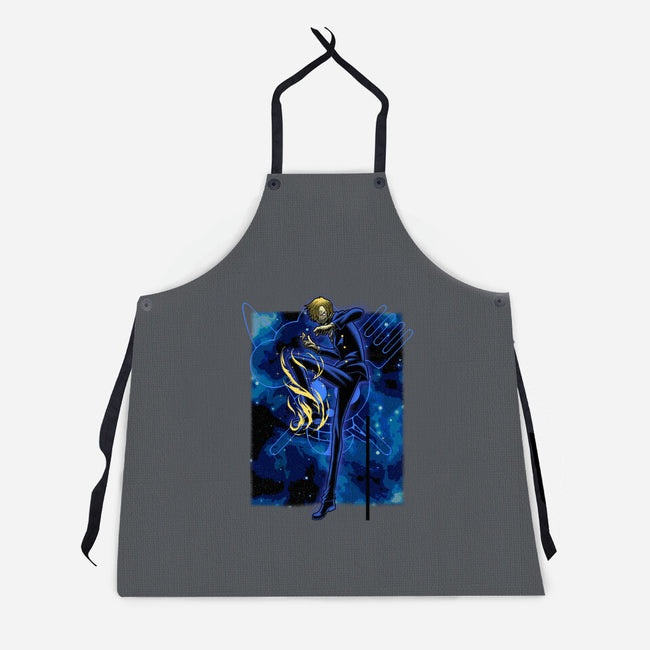 Black Leg Shadow Nebula-Unisex-Kitchen-Apron-Astrobot Invention
