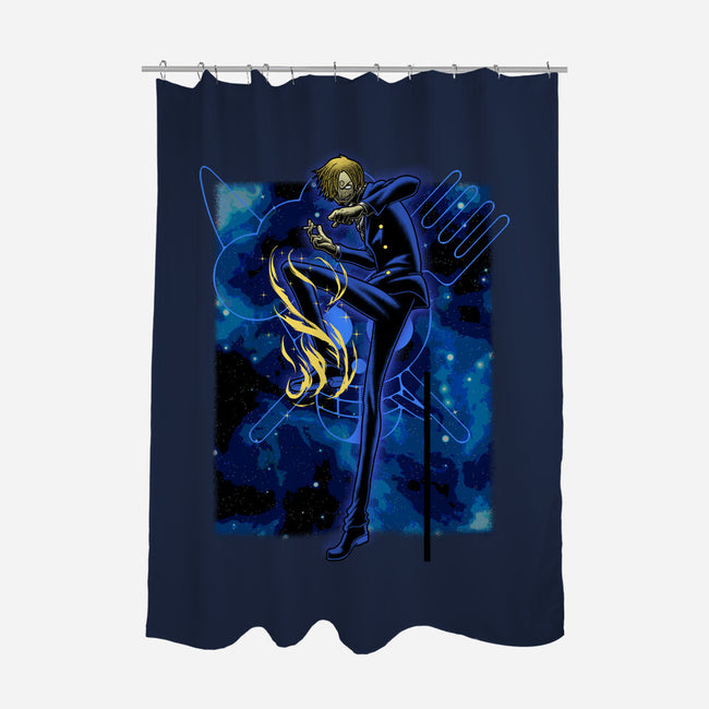 Black Leg Shadow Nebula-None-Polyester-Shower Curtain-Astrobot Invention