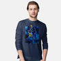Black Leg Shadow Nebula-Mens-Long Sleeved-Tee-Astrobot Invention