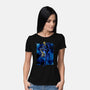 Black Leg Shadow Nebula-Womens-Basic-Tee-Astrobot Invention