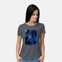 Black Leg Shadow Nebula-Womens-Basic-Tee-Astrobot Invention