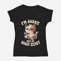 I'm Awake But At What Cost-Womens-V-Neck-Tee-eduely