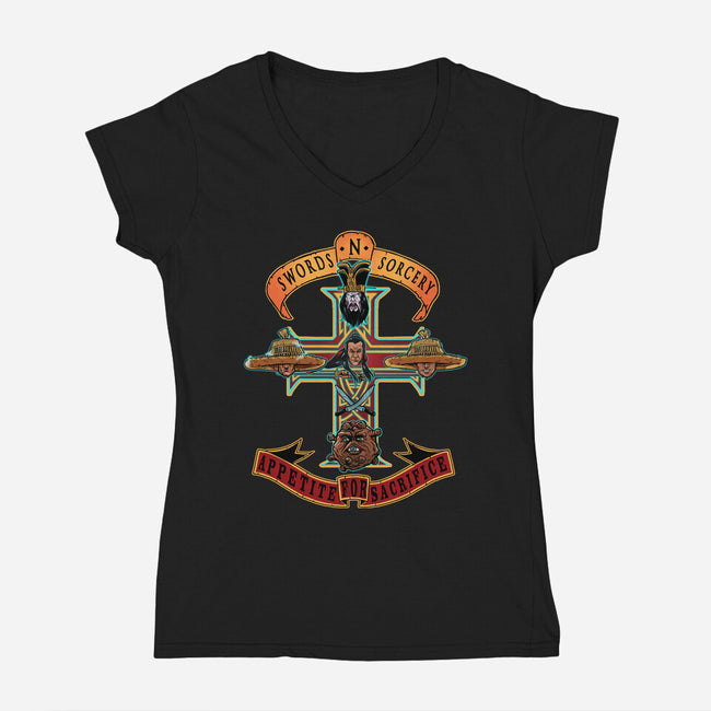 Appetite For Sacrifice-Womens-V-Neck-Tee-AndreusD