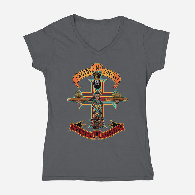 Appetite For Sacrifice-Womens-V-Neck-Tee-AndreusD