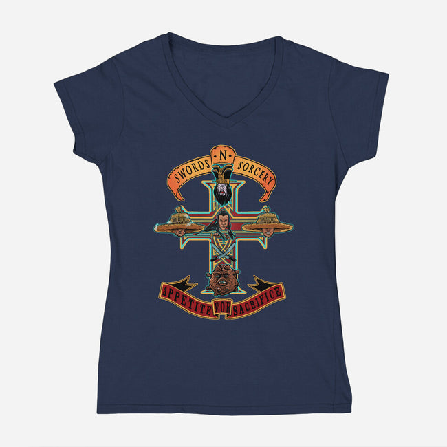 Appetite For Sacrifice-Womens-V-Neck-Tee-AndreusD