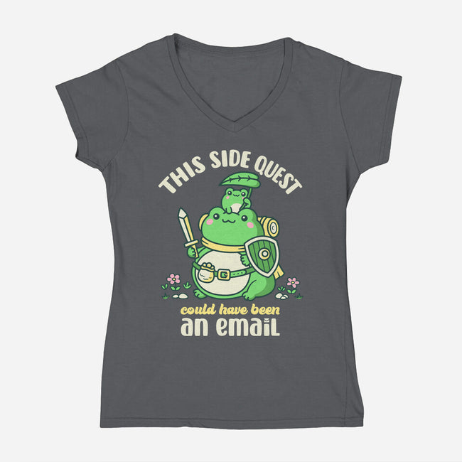 Side Quest Club-Womens-V-Neck-Tee-rocketman_art
