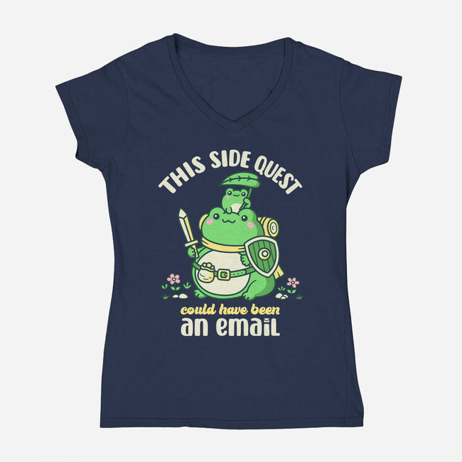 Side Quest Club-Womens-V-Neck-Tee-rocketman_art