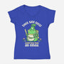 Side Quest Club-Womens-V-Neck-Tee-rocketman_art