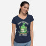 Side Quest Club-Womens-V-Neck-Tee-rocketman_art