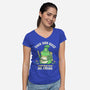 Side Quest Club-Womens-V-Neck-Tee-rocketman_art