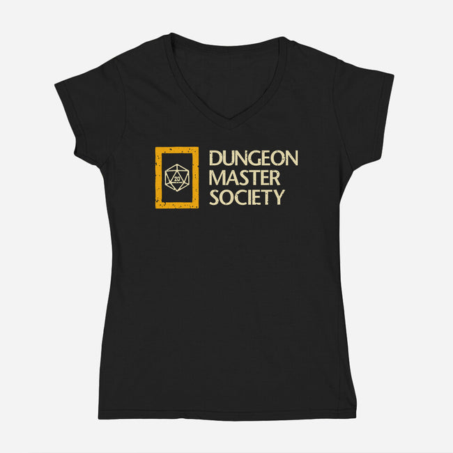Dungeon Master Society-Womens-V-Neck-Tee-retrodivision