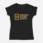 Dungeon Master Society-Womens-V-Neck-Tee-retrodivision