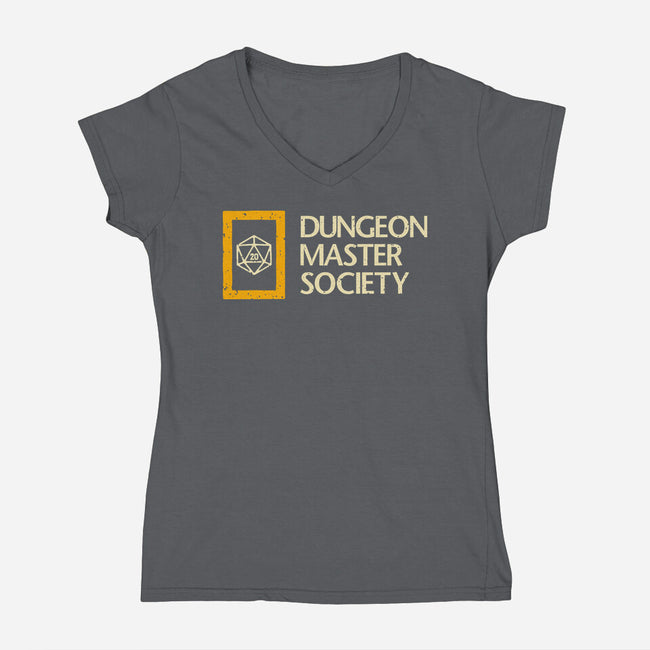 Dungeon Master Society-Womens-V-Neck-Tee-retrodivision