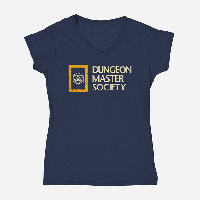 Dungeon Master Society-Womens-V-Neck-Tee-retrodivision