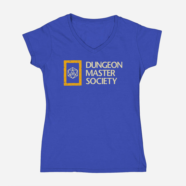 Dungeon Master Society-Womens-V-Neck-Tee-retrodivision