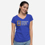 Dungeon Master Society-Womens-V-Neck-Tee-retrodivision