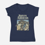 Vaults And Monsters-Womens-V-Neck-Tee-Betmac
