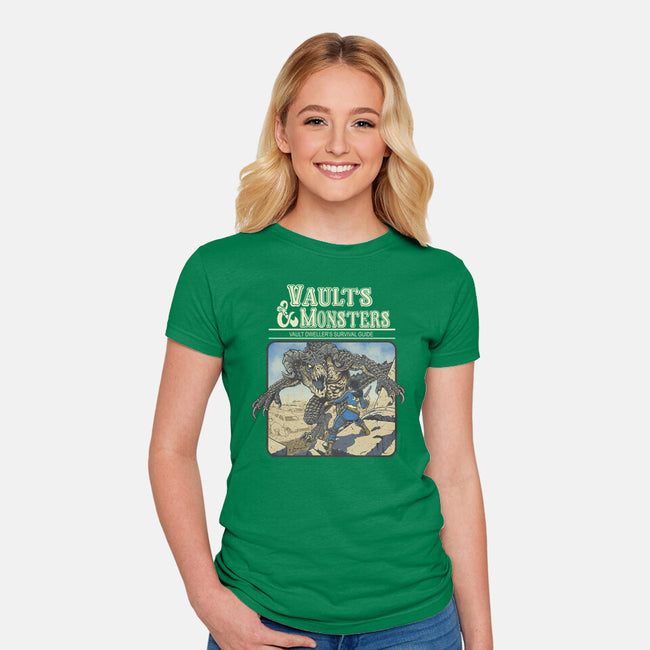 Vaults And Monsters-Womens-Fitted-Tee-Betmac