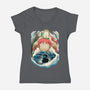 Little Fish Girl-Womens-V-Neck-Tee-rmatix