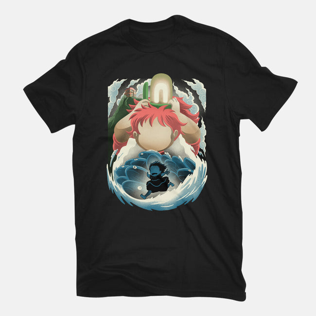 Little Fish Girl-Mens-Heavyweight-Tee-rmatix