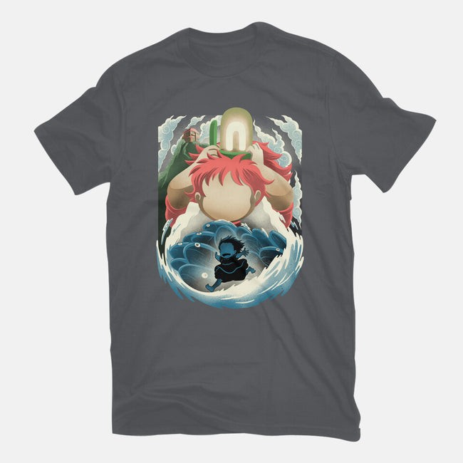 Little Fish Girl-Womens-Fitted-Tee-rmatix