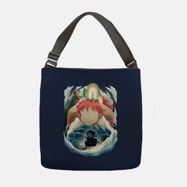 Little Fish Girl-None-Adjustable Tote-Bag-rmatix