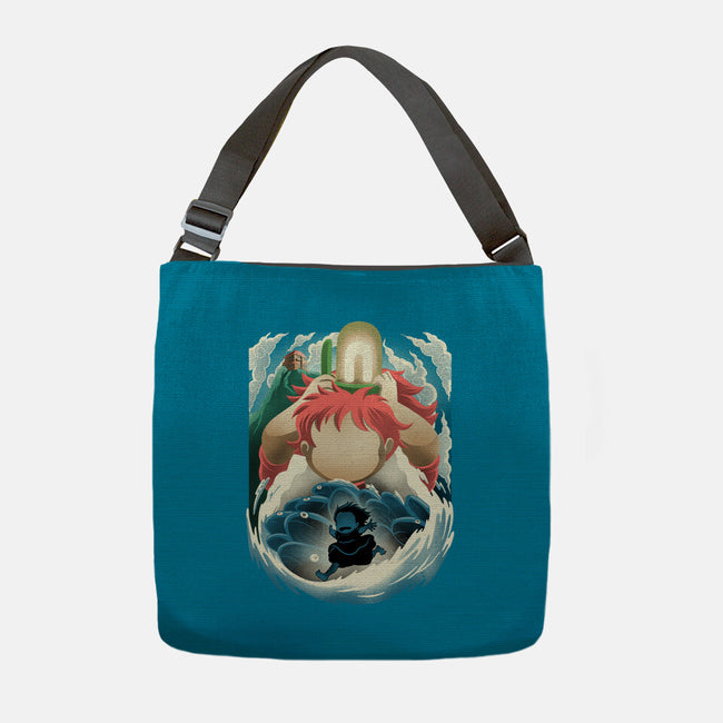 Little Fish Girl-None-Adjustable Tote-Bag-rmatix