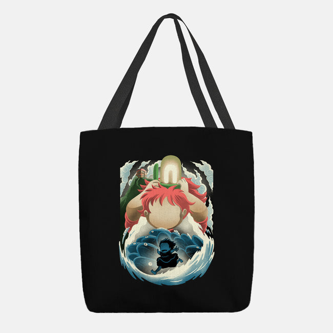 Little Fish Girl-None-Basic Tote-Bag-rmatix
