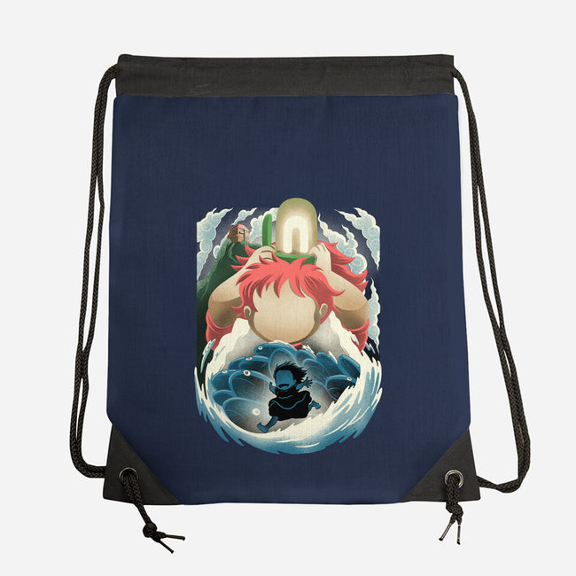 Little Fish Girl-None-Drawstring-Bag-rmatix