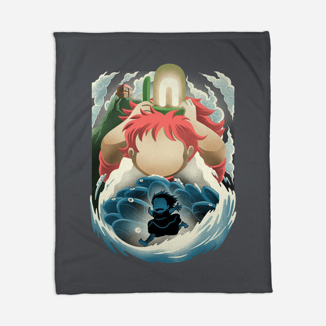 Little Fish Girl-None-Fleece-Blanket-rmatix