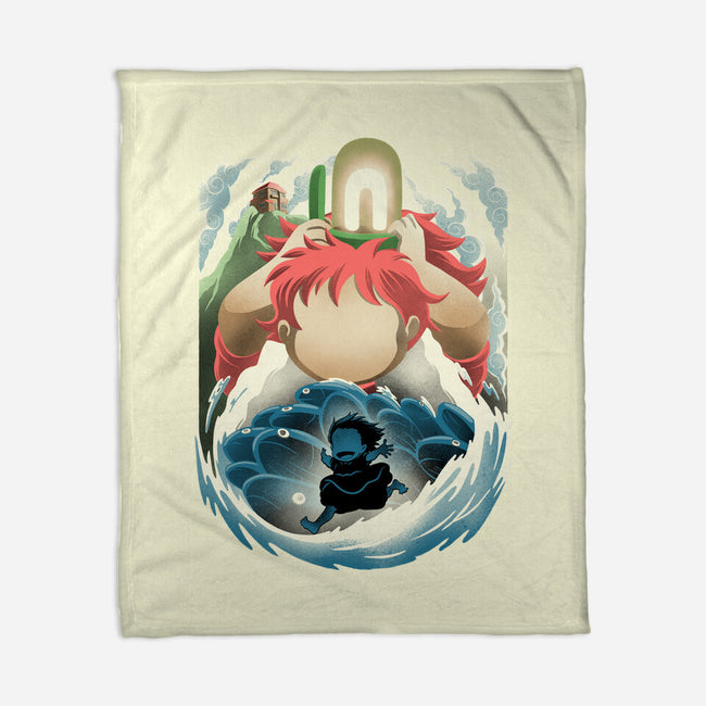 Little Fish Girl-None-Fleece-Blanket-rmatix