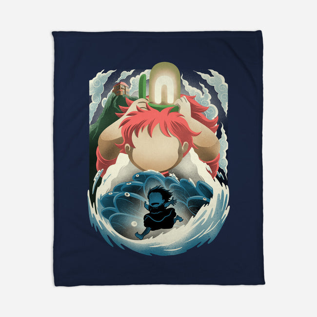 Little Fish Girl-None-Fleece-Blanket-rmatix