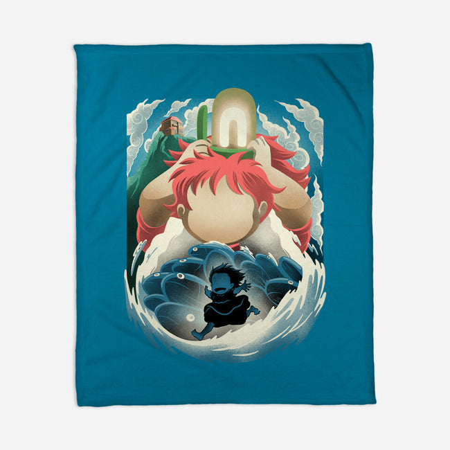 Little Fish Girl-None-Fleece-Blanket-rmatix