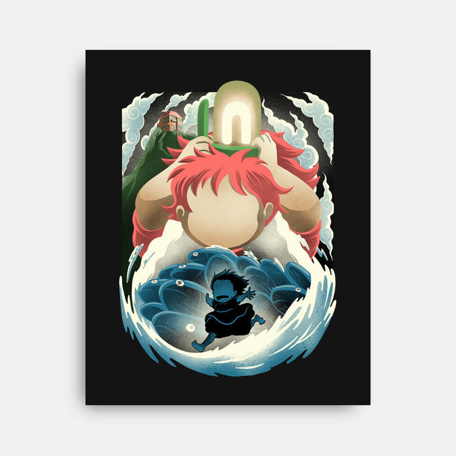 Little Fish Girl-None-Stretched-Canvas-rmatix