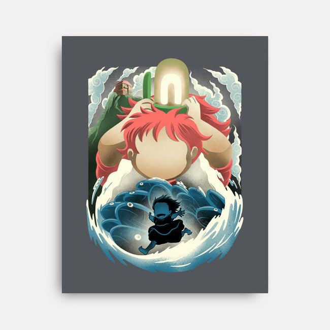 Little Fish Girl-None-Stretched-Canvas-rmatix