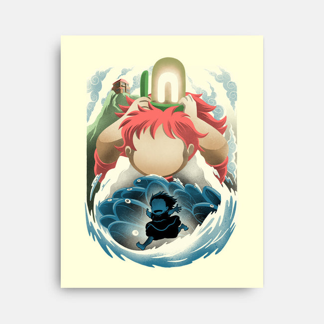 Little Fish Girl-None-Stretched-Canvas-rmatix