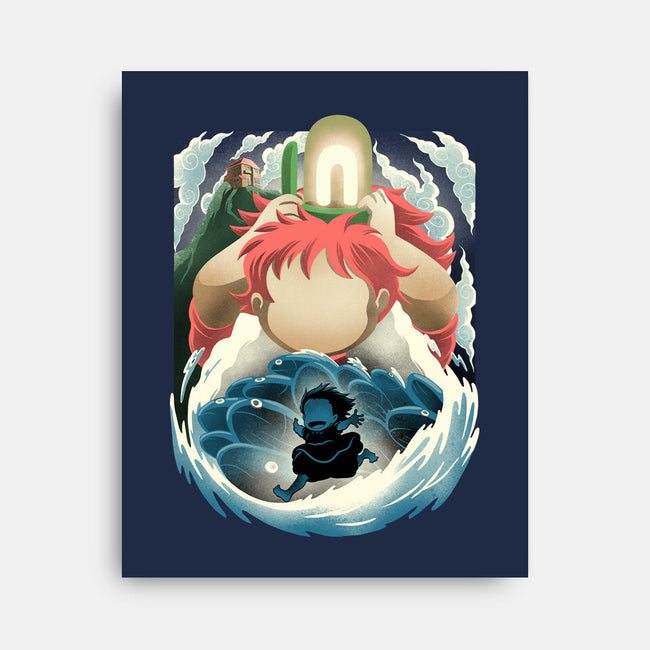 Little Fish Girl-None-Stretched-Canvas-rmatix