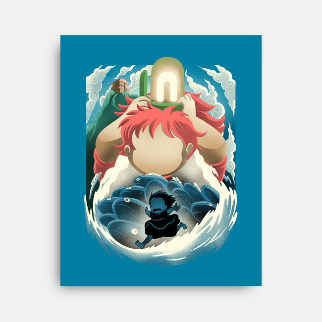 Little Fish Girl-None-Stretched-Canvas-rmatix