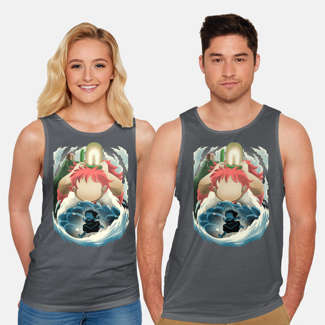 Little Fish Girl-Unisex-Basic-Tank-rmatix