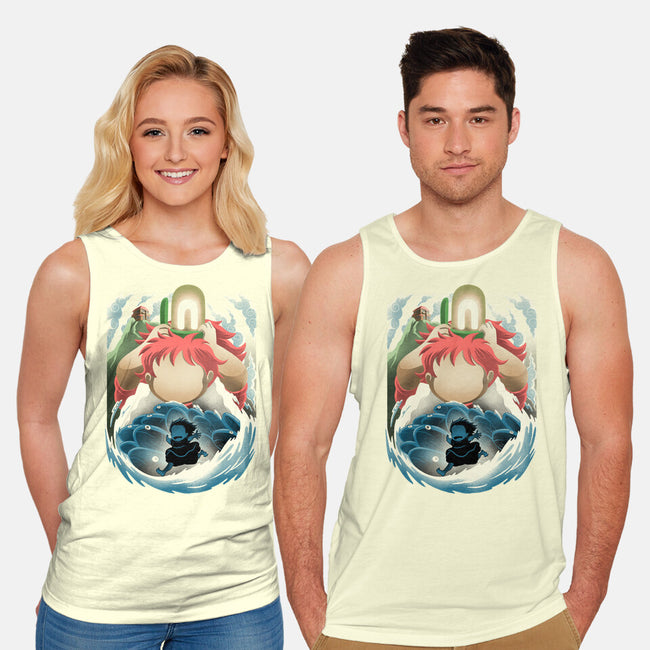 Little Fish Girl-Unisex-Basic-Tank-rmatix
