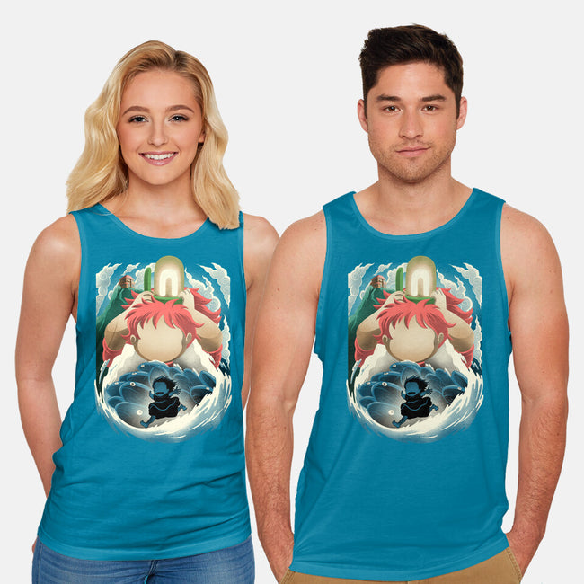 Little Fish Girl-Unisex-Basic-Tank-rmatix