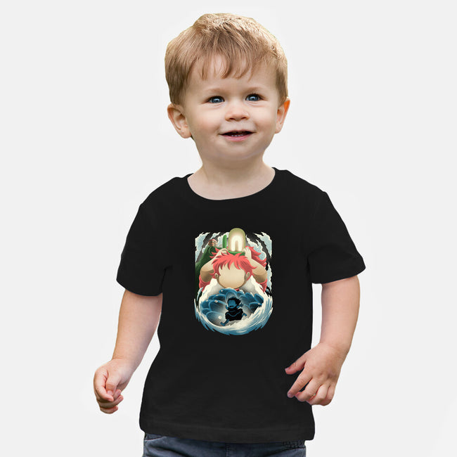 Little Fish Girl-Baby-Basic-Tee-rmatix