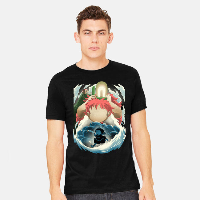 Little Fish Girl-Mens-Heavyweight-Tee-rmatix