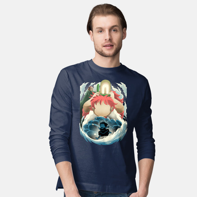 Little Fish Girl-Mens-Long Sleeved-Tee-rmatix