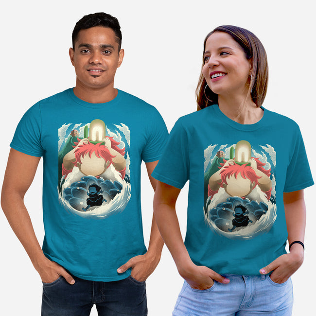 Little Fish Girl-Unisex-Basic-Tee-rmatix