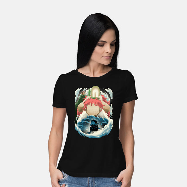 Little Fish Girl-Womens-Basic-Tee-rmatix