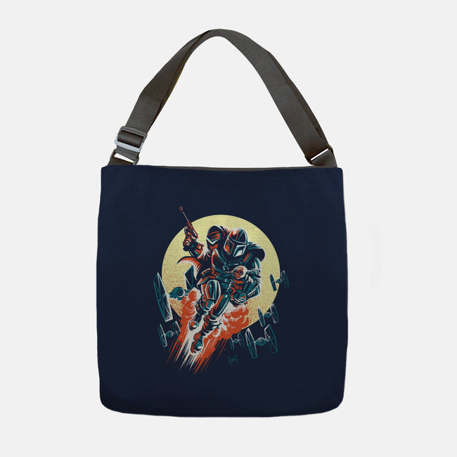 Retro Mando-None-Adjustable Tote-Bag-zascanauta